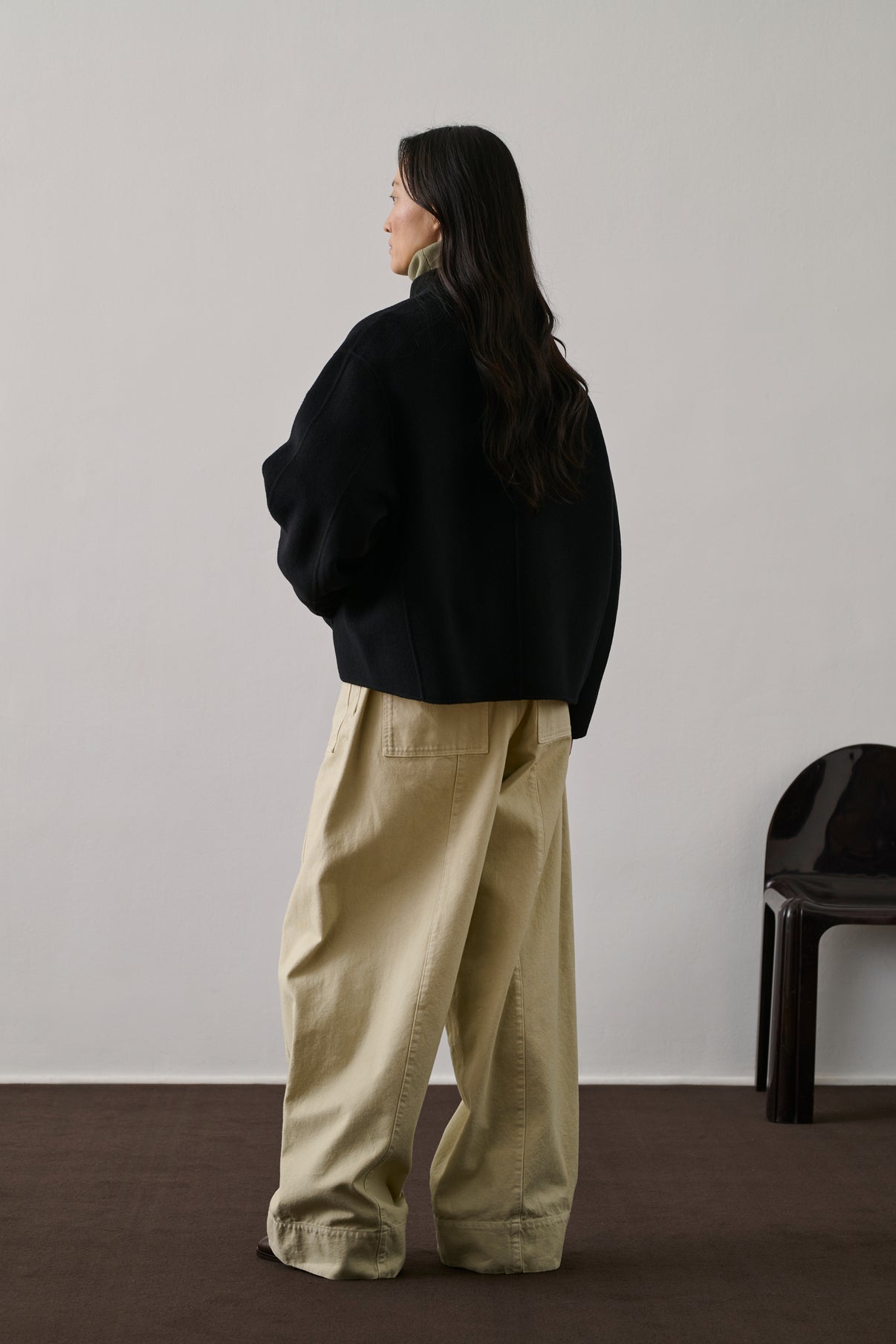 Manteau Windsor - Noir - Laine - Femme vue 2