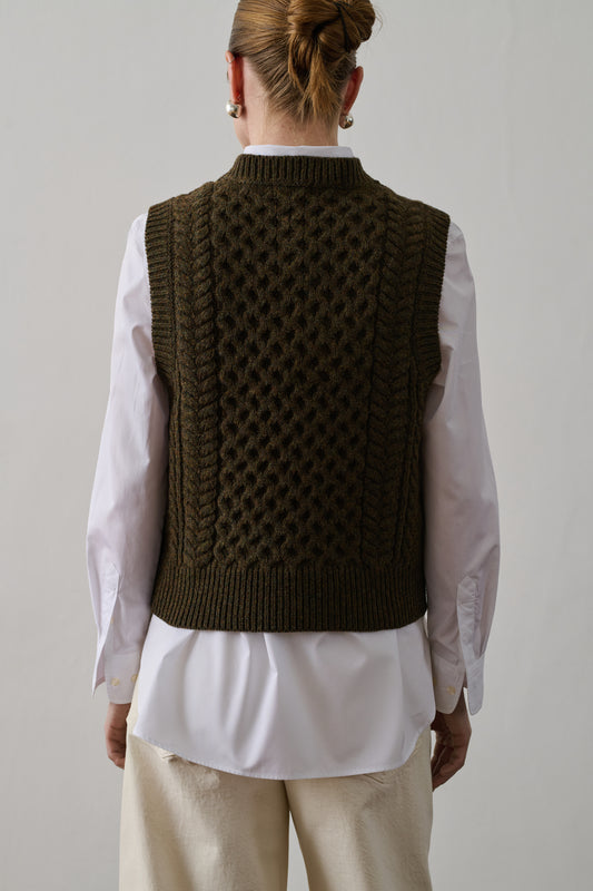 Pull Gareth - Kaki Chiné - Laine - Femme