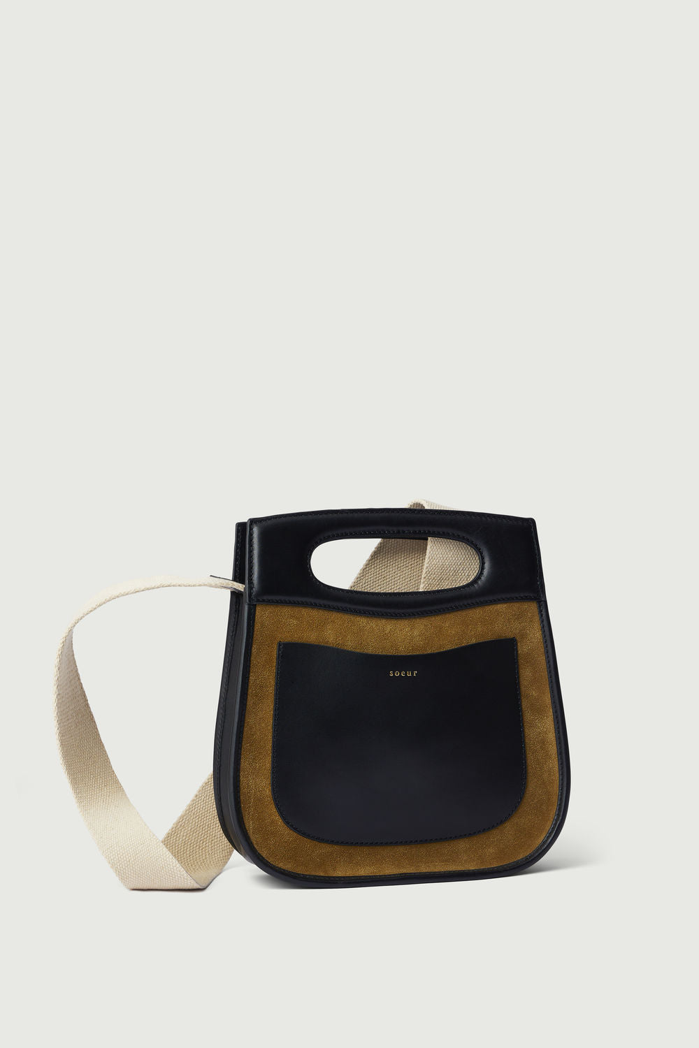 Sac Cheri - Bronze/Noir - Cuir - Femme vue 3