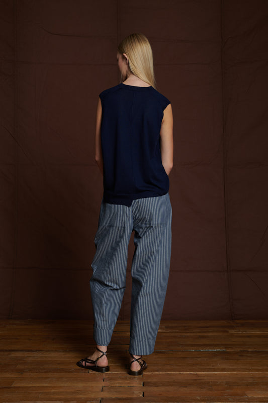 Pantalon Alouette - Bleu Nuit - Coton - Femme
