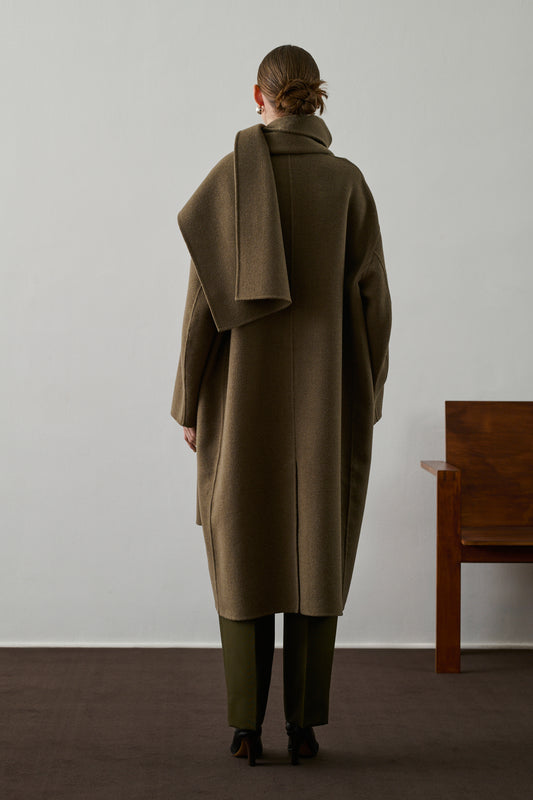 Manteau Finn - Beige/Gris - Laine - Femme