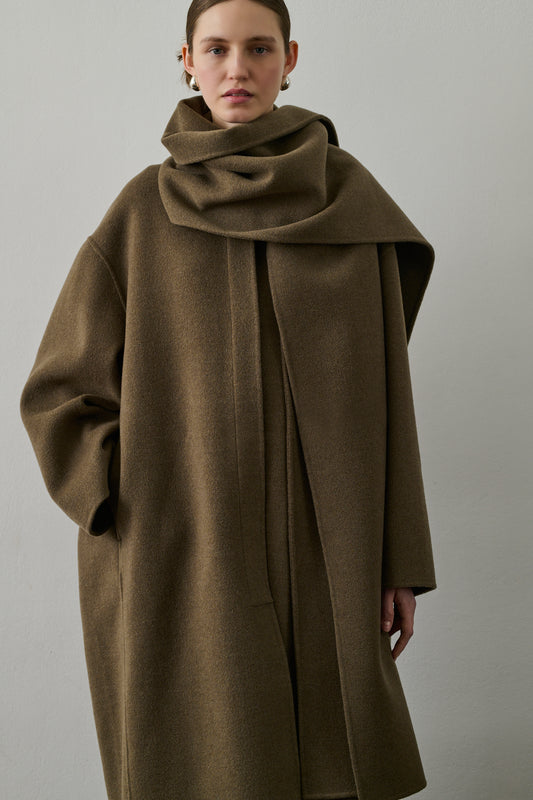 Manteau Finn - Beige/Gris - Laine - Femme