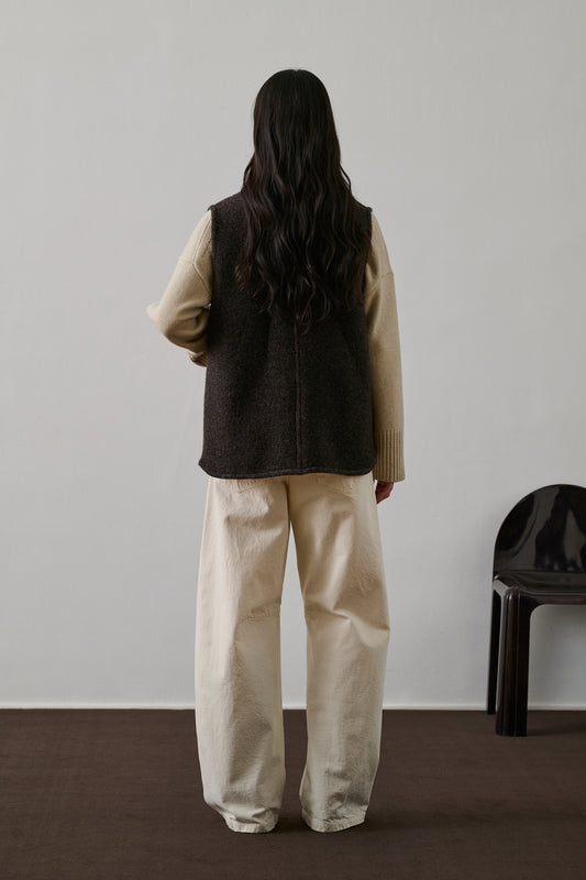 Blouson Chicago - Marron Chiné - Laine - Femme