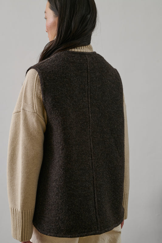 Blouson Chicago - Marron Chiné - Laine - Femme