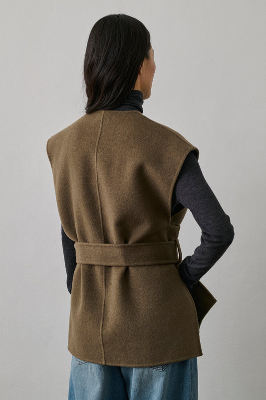 Blouson Evasion - Beige/Gris - Laine - Femme