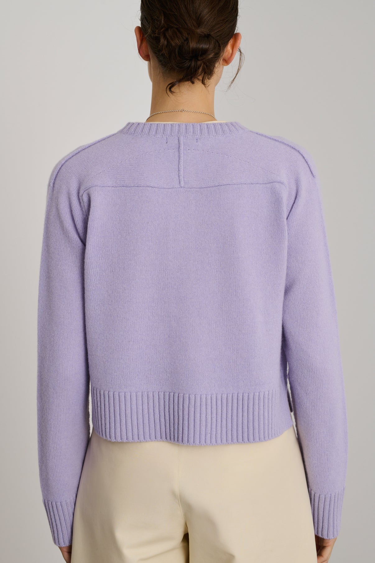 Cardigan Virginia - Lilas - Laine - Femme vue 3