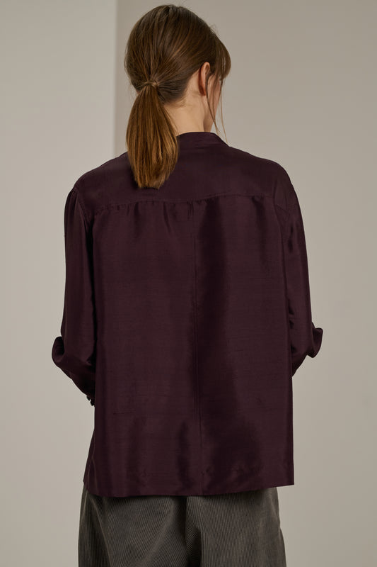 Chemise Baden - Aubergine - Soie - Femme