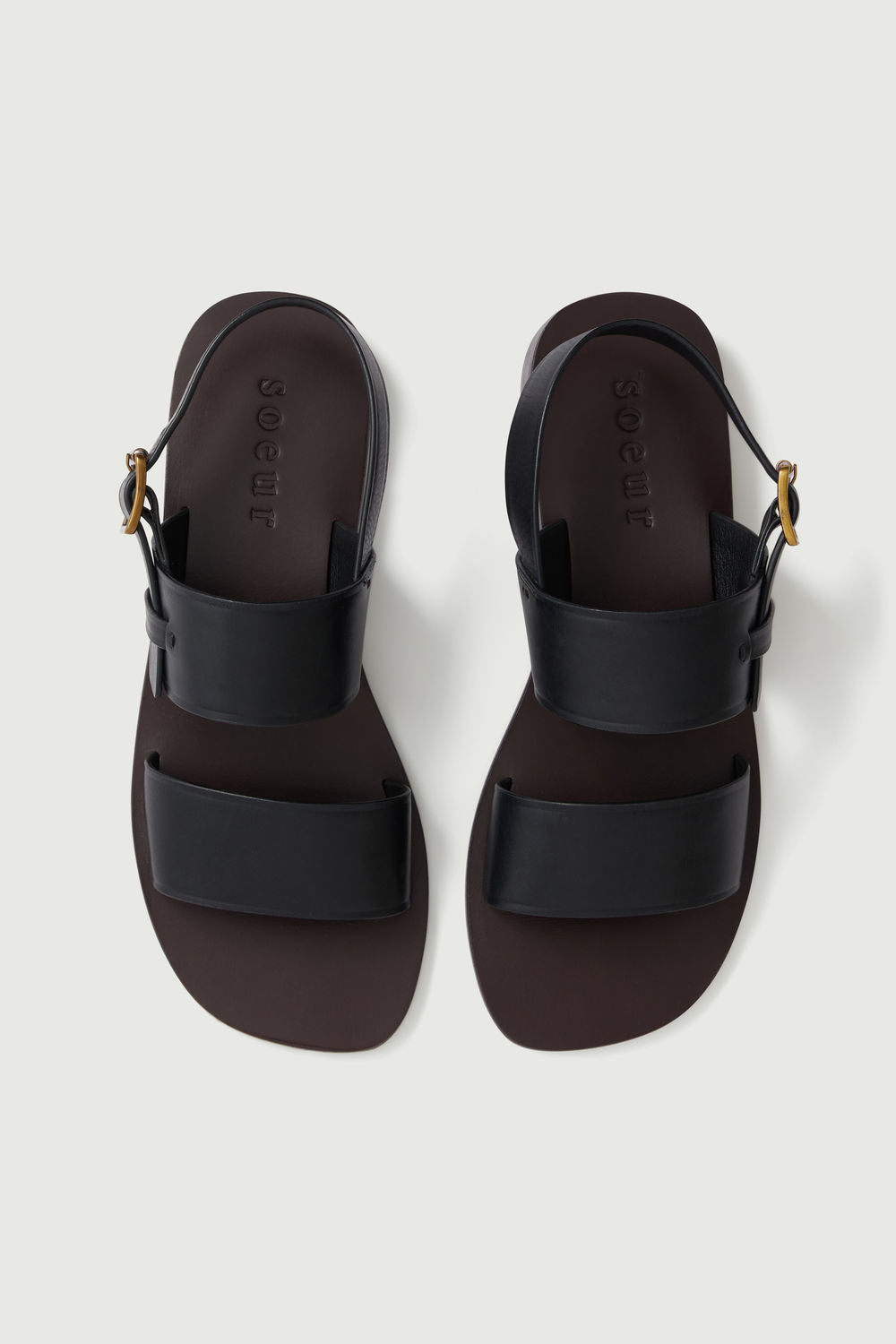 Sandales Douglas - Noir - Cuir - Femme vue 4