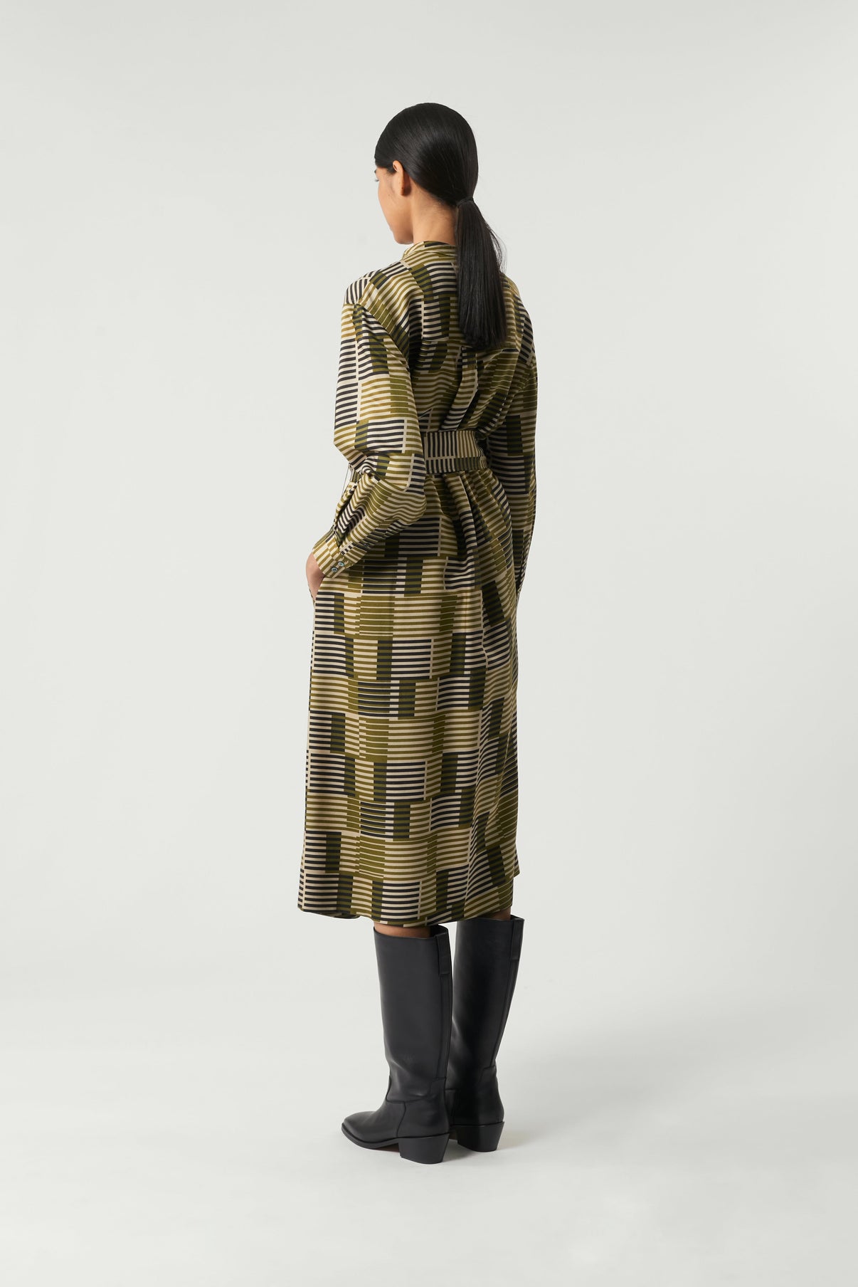 KHAKI PHILOMENE Dress vue 4