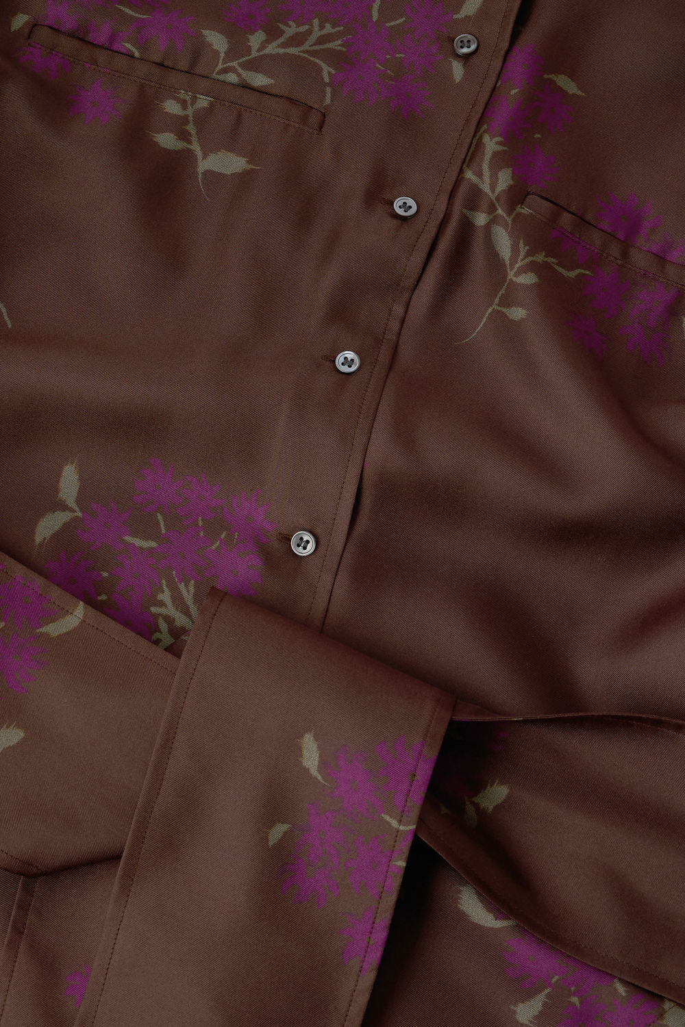 Robe Witty - Marron/Violet - Soie - Femme