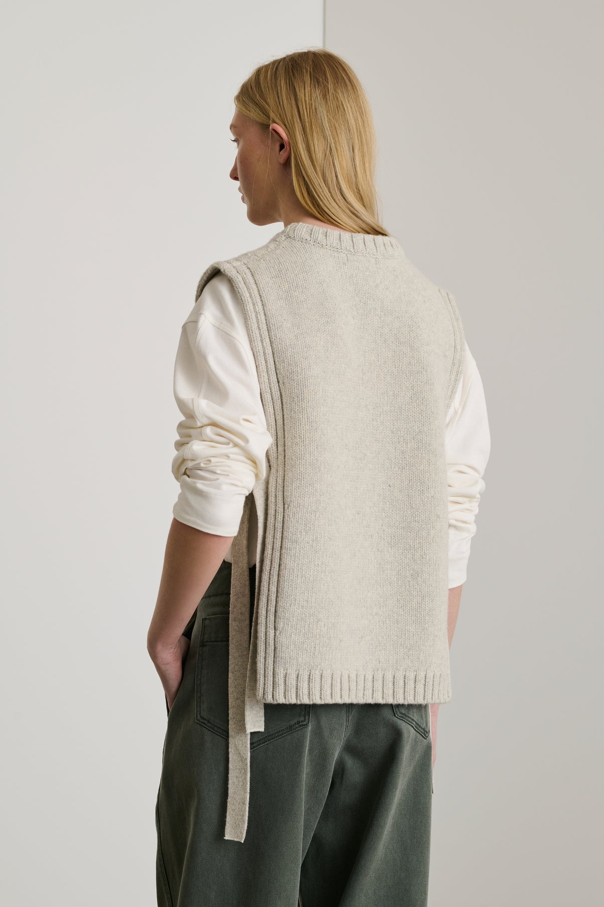 Pull Uzel - Gris Clair - Laine - Femme vue 4